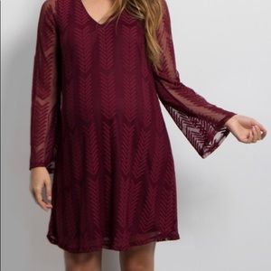 Maternity Pinkblush chevron dress